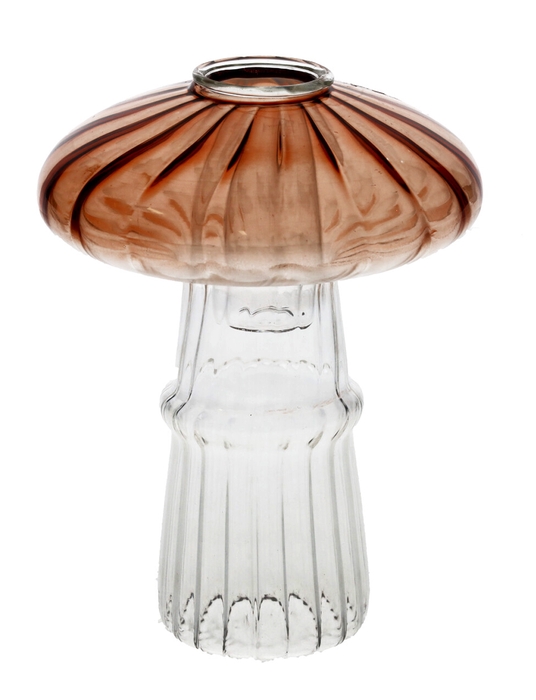 <h4>DF02-730300100 - Candle holder Russle d3.4/10xh13 brown/clear</h4>