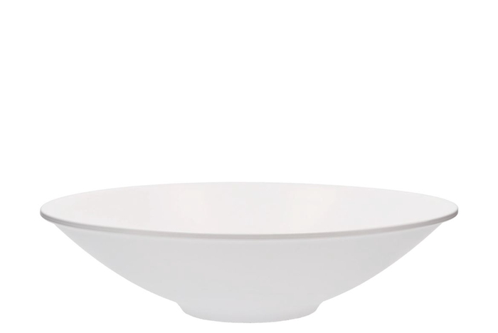 <h4>Ceramic Bowl White Mat Flat 33x9cm</h4>