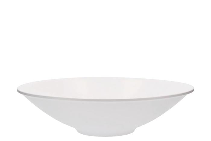 Ceramic Bowl White Matt 33x9cm