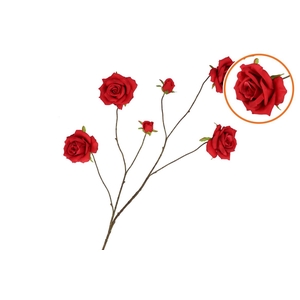 Silk Roses Wild Red 126cm