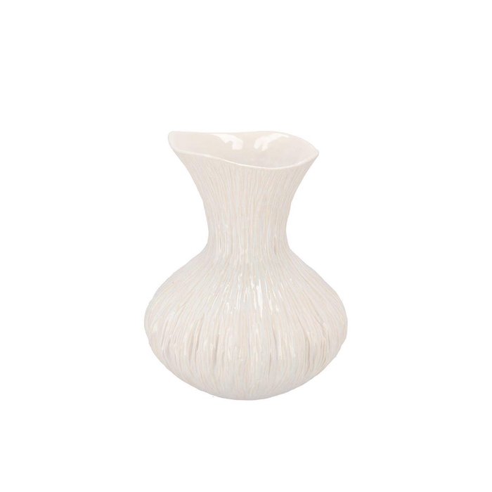 <h4>Mirre White Vase 19x19x23cm Nm</h4>