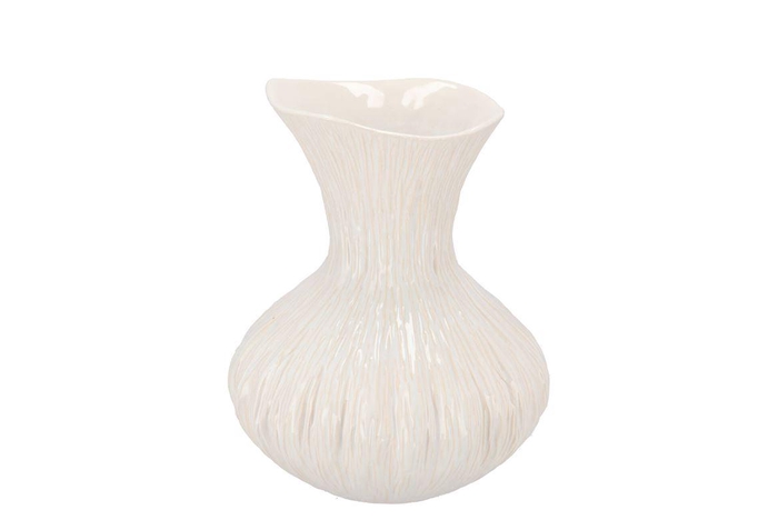 Mirre White Vase 19x19x23cm Nm