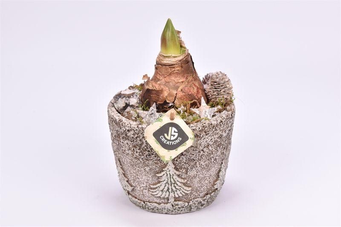 <h4>Cement pot kerstboom decor 15cm</h4>