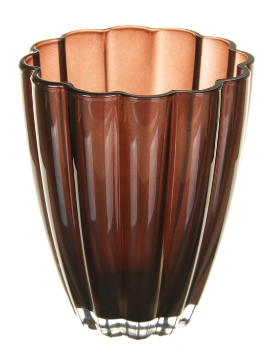 <h4>DF02-883451400 - Vase Bloom d14xh17 brown</h4>