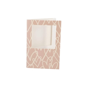 Gift Tile Card Hearts Sand Nude 21x14x1cm