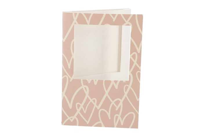 <h4>Gift Tile Card Hearts Sand Nude 21x14x1cm</h4>