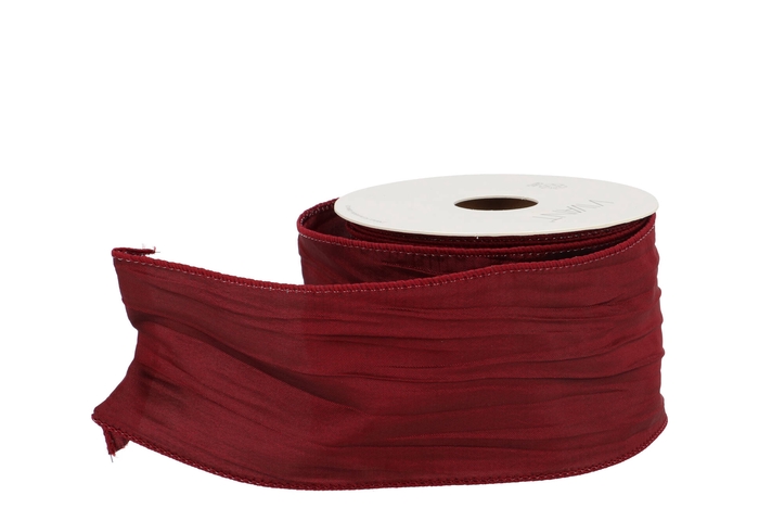 <h4>Ribbon Crushente Bordeaux 10mx7mm</h4>