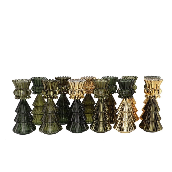 <h4>Jazz Majestic Green T-light X-mas Tree Ass 11x28cm</h4>