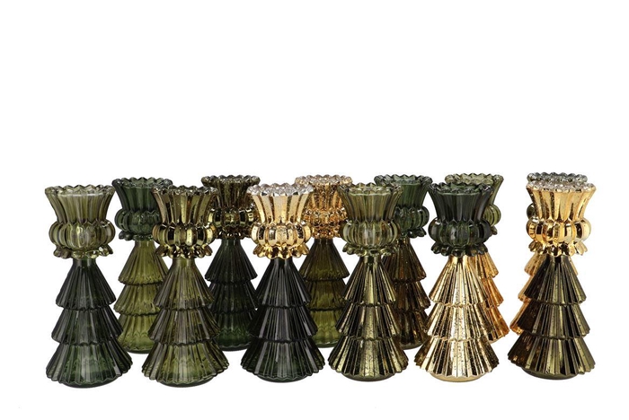 <h4>Jazz Majestic Green T-light X-mas Tree Ass 11x28cm</h4>