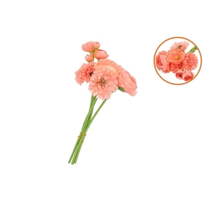 Silk Bouquet Flowers Orange 23cm