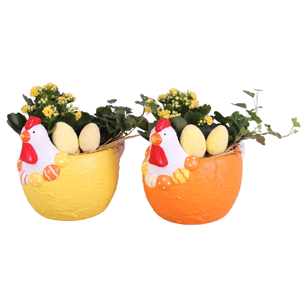 <h4>Easter Arr. Indoor Ceramic Colorful Chicken Mix Ø20cm 2PP</h4>