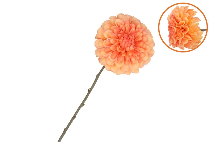 Silk Dahlia Bold Orange 68cm