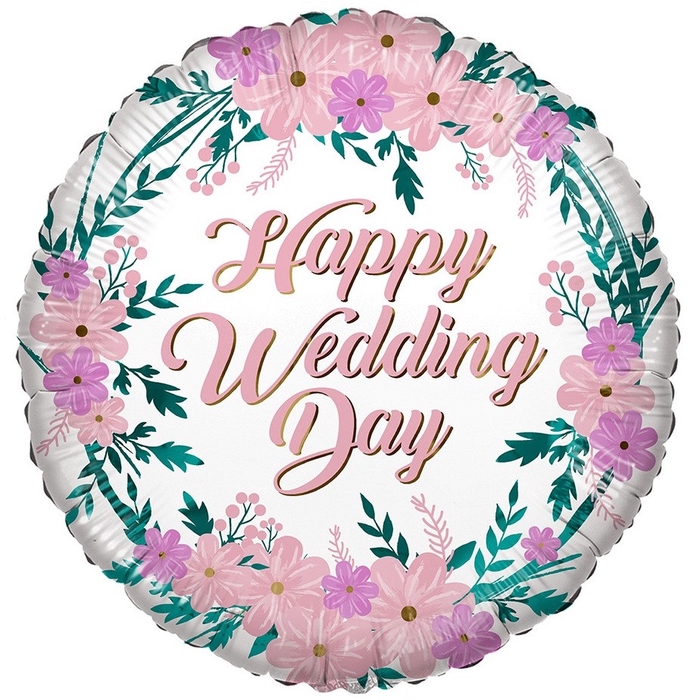 <h4>Wedding Balloon Eco Happy Wedding 45cm</h4>