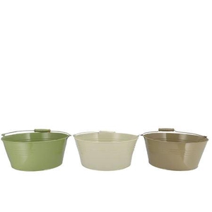Zinc Summer Green Mix Basic Bowl Ass 34x14x30cm