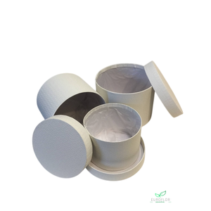 HOEDENDOOS 3BOXES D19XH14,5 EN D17XH13 EN D14,7XH11 WHITE