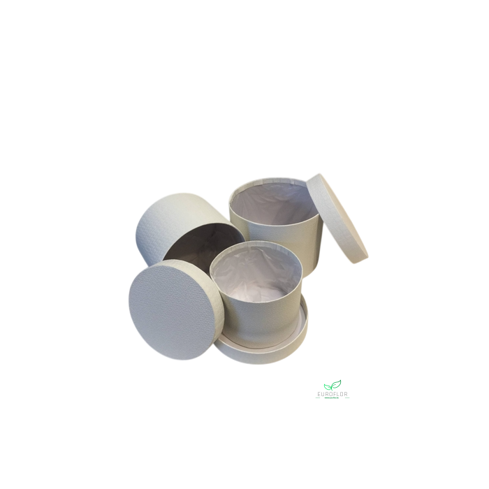 <h4>HOEDENDOOS 3BOXES D19XH14,5 EN D17XH13 EN D14,7XH11 WHITE</h4>