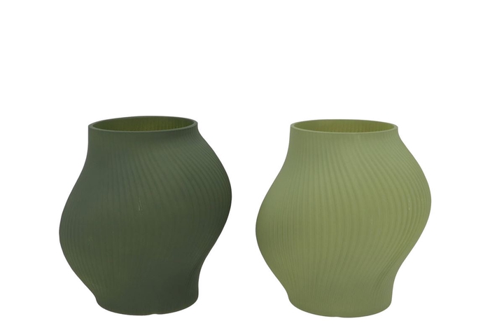 <h4>Luxx Majestic Green Vase Swirl Ass 19x19x20cm</h4>