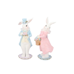 Mimi Pastel Bunny Flowers Ass 12x13x30cm