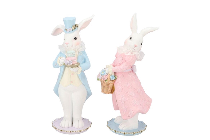 <h4>Mimi Pastel Bunny Flowers Ass 12x13x30cm</h4>