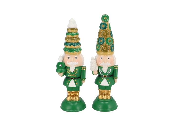 Candy Nutcracker Green Soldier Decoration 10x9x31cm