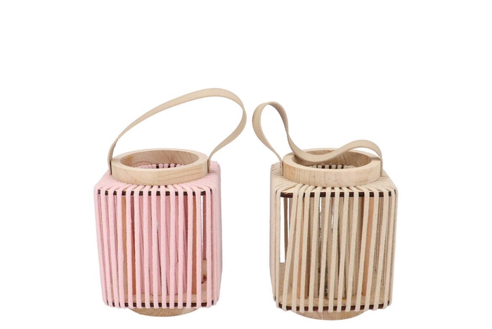 <h4>Cruz Pink White Lantern Square Ass 11x14x17cm</h4>