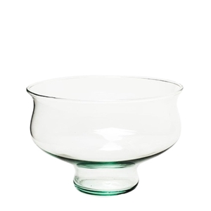 Glas Eco schaal/voet d17*11.5cm