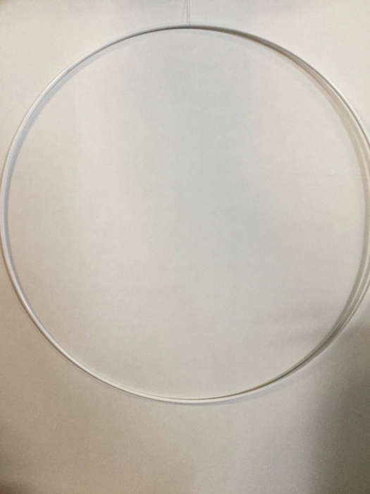 METAL RING ROUND SINGLE 080CM WHITE