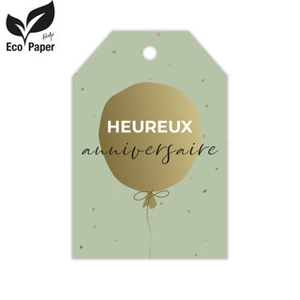 Labels Displ.Card F Heureux 5*8cm x20