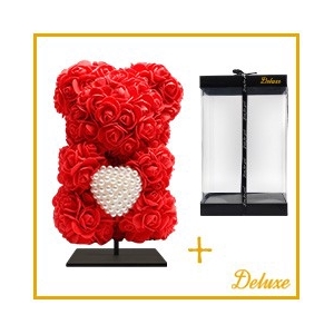 Arr6 Deco Beer 25cm - Rood Diamant Hart
