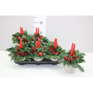 Arr Kresstuk Ompot Met Rode Kaarsen