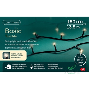 WARM LED FONKELVERLICHTING BUI 8F GEHEUGEN CONTR.-ZWRT SNOER