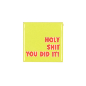 Tile Holy Shit You Did It! Yellow 10x10x1cm