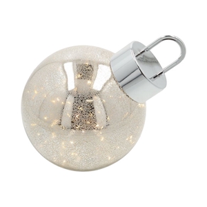 Deco Ball Glass Twinkle Led D20 Silver