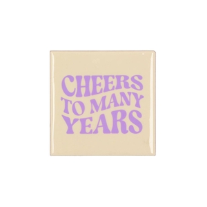 Tile Cheers To Many Years Beige 10x10x1cm