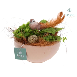 Schaal keramiek Moon Small blush pink Pasen met Arrangement