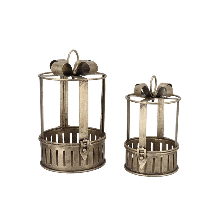 <h4>Kaya Gold Deco Bow Metal S/2 15x26/12x21cm</h4>