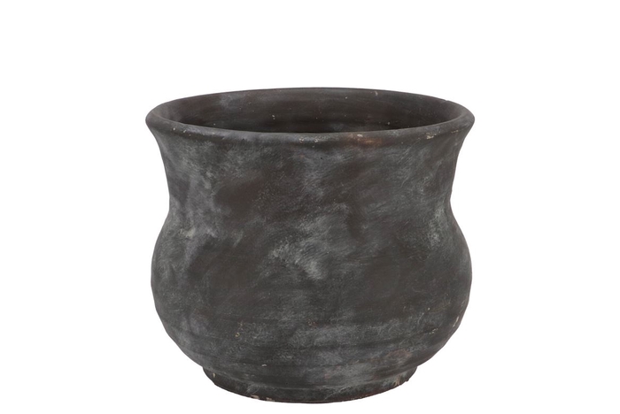 <h4>Gamla Grey Pot Flared 22x22x19cm</h4>