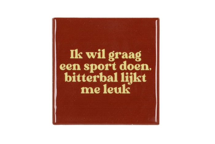 <h4>Tile Bitterbal Lijkt Me Leuk Black 10x10x1cm</h4>