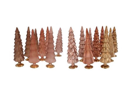 <h4>Twinkle Warm Sand Mix Glass Tree Matt Ass 9x25cm</h4>