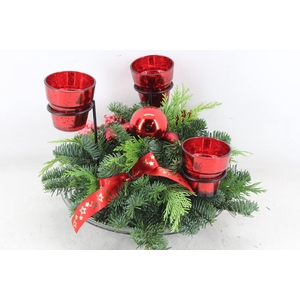 arr5 Kerst PL - Glas 27cm 3wax red