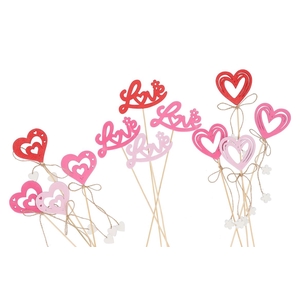 Pick Red/pink Hearts Ass 28cm P/24