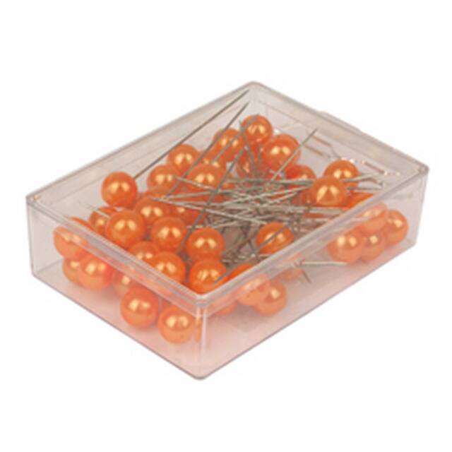 <h4>Pushpins  10mm orange - box 50 pcs.</h4>