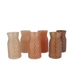 Diamond Brown Mix Vase Ass 12x20cm Nm