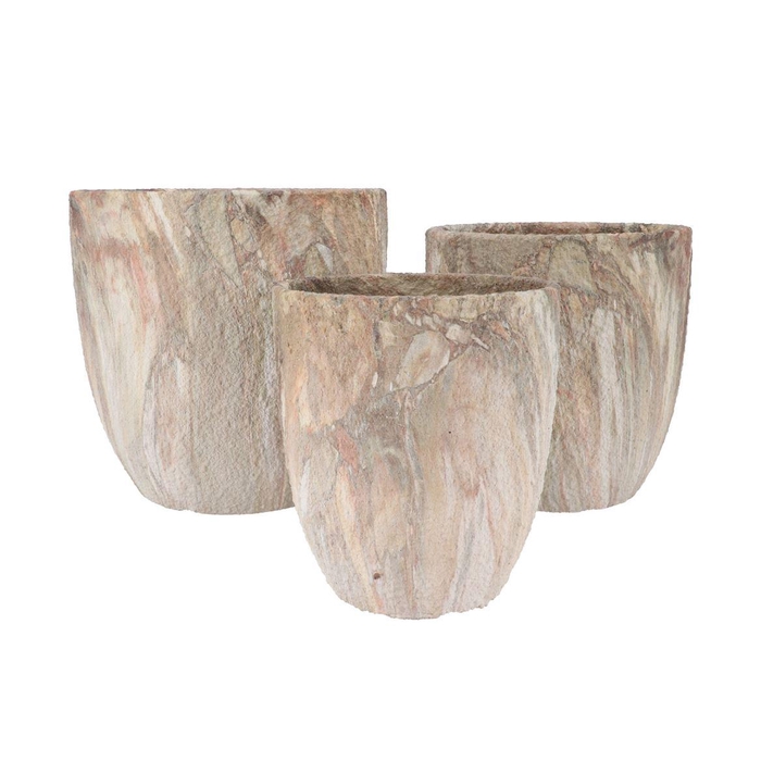<h4>Monty Sand Pot S/3 31x31/26x27/21x23cm</h4>