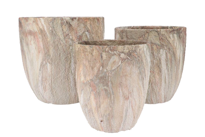 <h4>Monty Sand Pot S/3 31x31/26x27/21x23cm</h4>