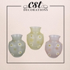 Glas Vaas Flowers d13*16cm