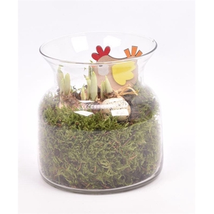 Glas cilinder met hals 15cm