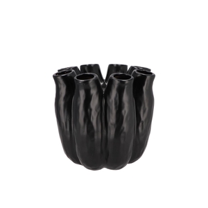 Luna Black Tube Vase 16x16cm