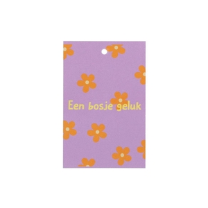 Gift Bouquet Card Bosje Geluk Purple 6x9cm P/25