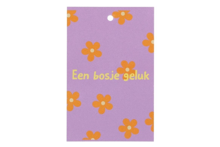 <h4>Gift Bouquet Card Bosje Geluk Purple 6x9cm P/25</h4>